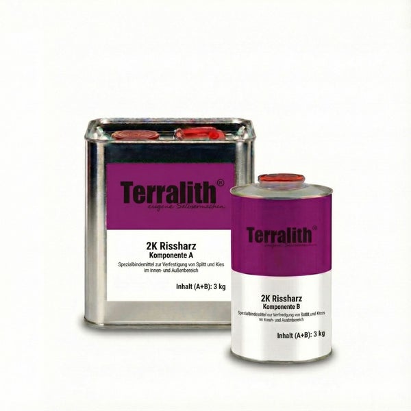 Terralith 2K Rissharz Komponenten A und B in Metalldosen