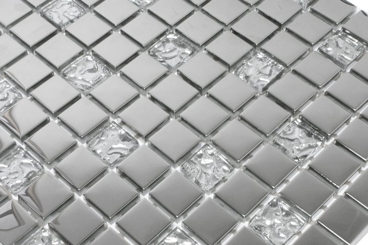 Glasmosaik auf Netz für Bad und Küche 30cm x 30cm  - Selene
