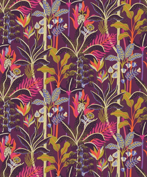Masureel Tapete Blumen Lila - 53 cm x 10.05 m - 630568