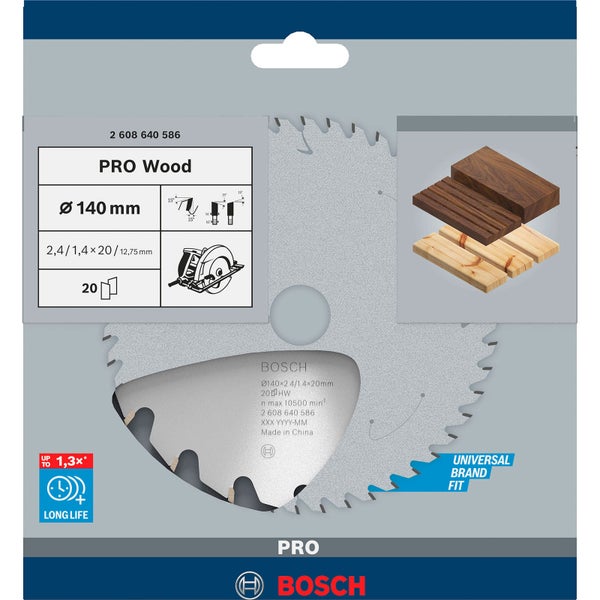 Bosch PRO Wood Kreissägeblatt 140 x 2,4 x 20 mm - 2608640586