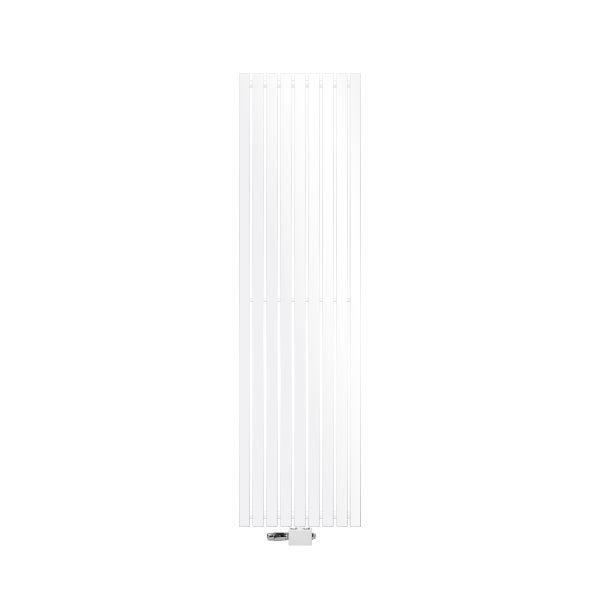 ECD Germany Stella Design Paneelheizkörper Mittelanschluss 480x1800 mm Weiß mit Anschlussgarnitur Thermostat Universal Eck- und Durchgangsform Flach Einlagig Vertikal Heizkörper Badheizkörper Heizung