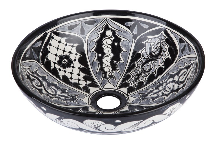 Keramik Waschbecken mit Muster