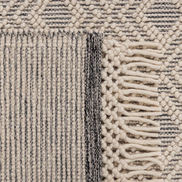 Handgewebter moderner Wollteppich im Macrame Style Natural 120x180 cm