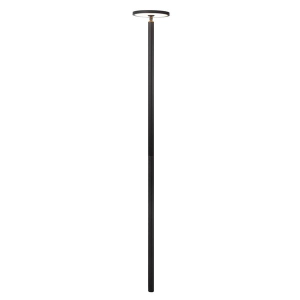 Lucande LED Mastleuchte außen Akito (spritzwassergeschützt (Modern) in Schwarz aus Aluminium (1 flammig, ) - Kandelaber Außenleuchte