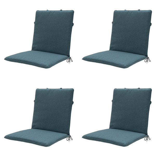Stuhlauflage Stapelstuhl, Seeblau, Canvas Eco+ - Ca. 97x49 cm - 4er-Set