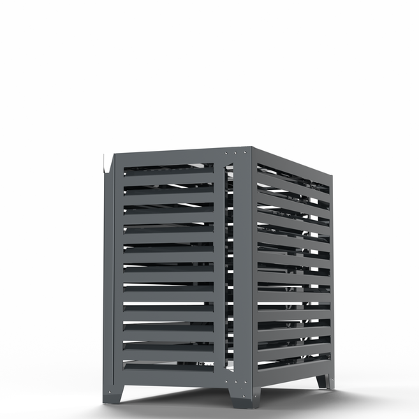 Wärmepumpenabdeckung - Big Blade - Anthrazit - Bodenstehend Größe XL (B 115cm - H 103cm - T 66cm) - Box Air Klima