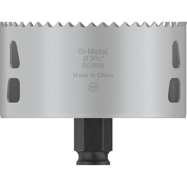 Bimetall Lochsäge mit einem Durchmesser von 95 Millimetern