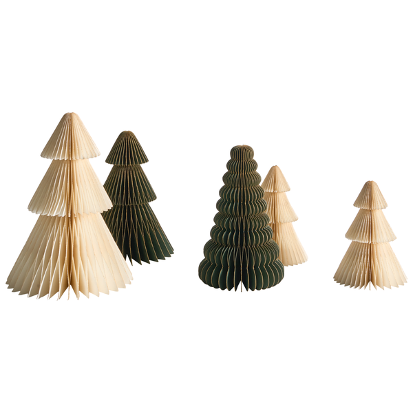 Dekorative Papier Weihnachtsbäume in verschiedenen Größen