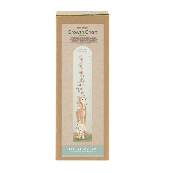 Wachstumsmesslatte Wandaufkleber Fairy Garden von Little Dutch in Verpackung