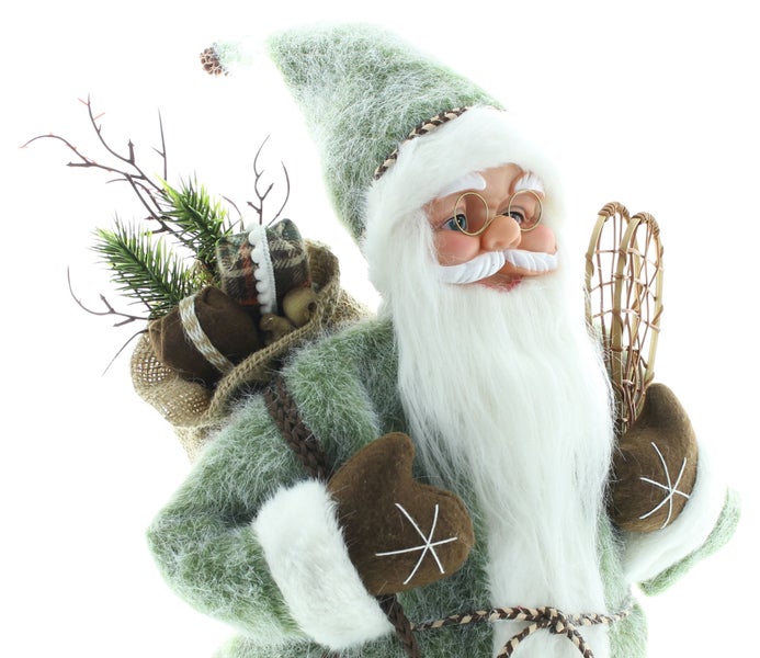FRANK FLECHTWAREN | Santa Schneeschuhe, POLYESTER, KUNSTSTOFF, HOLZ, H: 60 cm