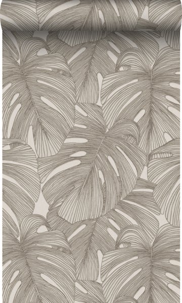 Origin Wallcoverings Tapete 3D Muster Blätter Grau - 50 x 900 cm - 347914