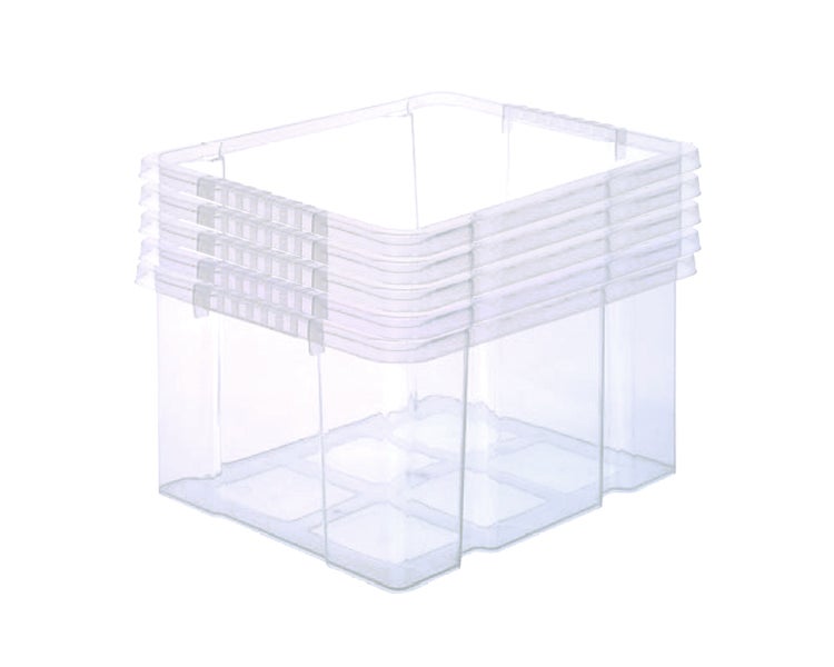 5x Stabile Kunststoffbox ohne Deckel Eurobox (Dreh Stapelbar) 44x35x24cm passt in Kastenregale