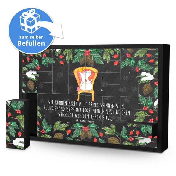 Mr. & Mrs. Panda Befüllbarer Adventskalender Einhorn Prinzessin - Schwarz