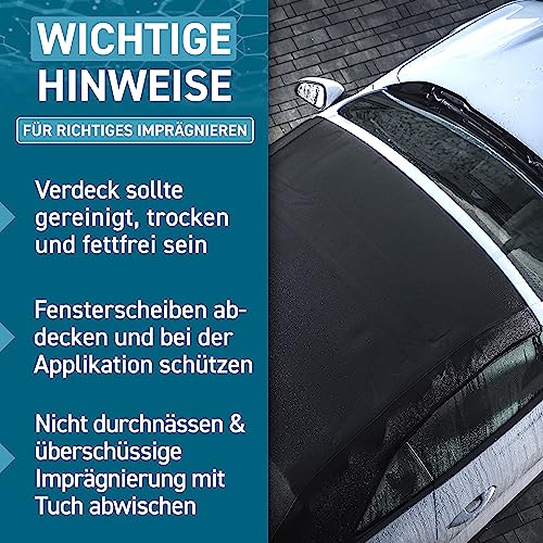 PLINTEX® 580ml Cabrio Verdeck Imprägnierung I Imprägnierspray für Textil- und Cabrio Stoffdach pflege I langanhaltende Versiegelung und PFC freier Verdeck Imprägnierer