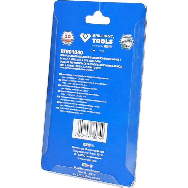 Brilliant Tools Reparaturwerkzeug für Lambdasondengewinde M18 x 1,5 Millimeter und M12 x 1,25 Millimeter
