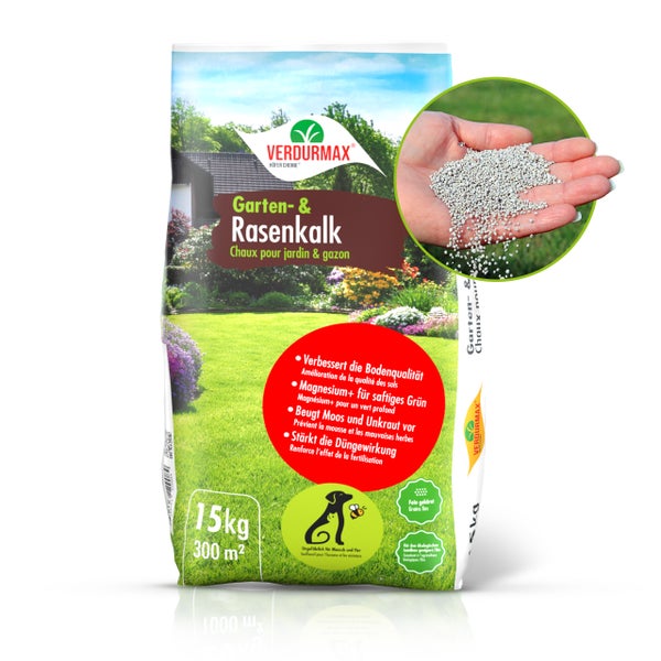 Verdurmax Garten- und Rasenkalk 15 kg Packung