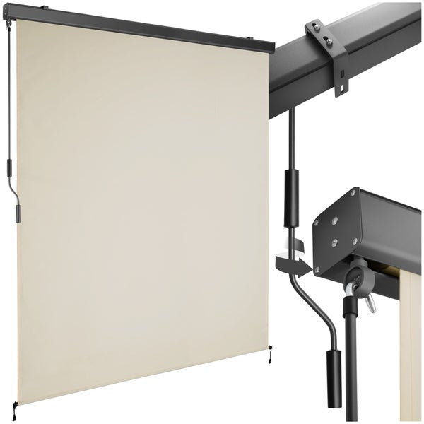 Senkrechtmarkise tectake Eloise inkl. Wandhaltern verschiedene Größen beige