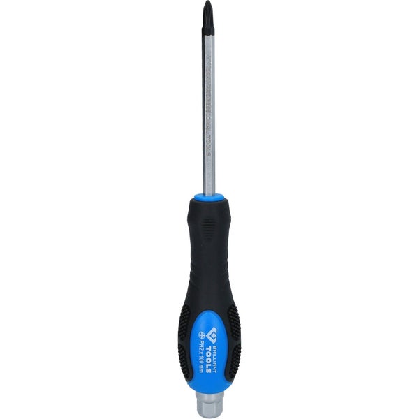 BRILLIANT TOOLS Schraubendreher Kreuzschlitz mit Schlagkappe PH2 - BT034810