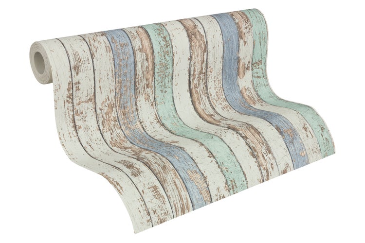 Tapetenrolle mit Holzoptik