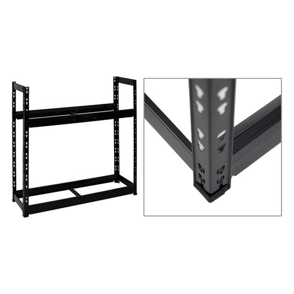 Mega Deal | 2x Reifenregal Tiger | HxBxT 100x110x35cm | 150kg Fachlast | bis zu 16 Reifen | mit Ebenen | Schwarz