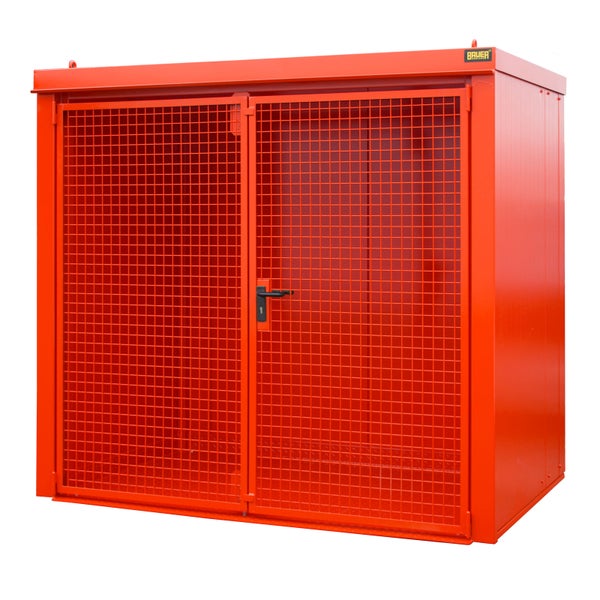 Bauer Gasflaschen-Container GFC-B M3, Feuerrot für 45x Gasflaschen Ø 230 mm