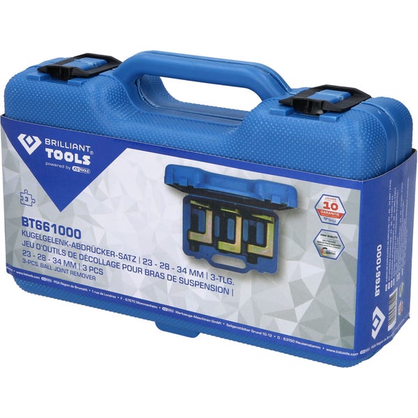 Kugelgelenk-Abdrücker-Satz im blauen Koffer mit Brilliant Tools Logo