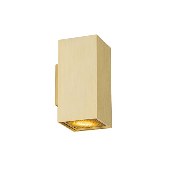 Design-Wandleuchte Gold quadratisch 2-flammig - Sab Honey