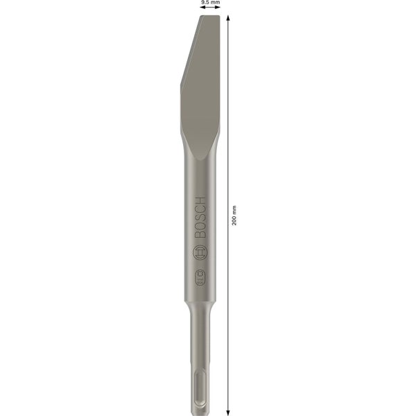 Bosch Flachmeißel mit einer Länge von 200 mm und einer Breite von 9,5 mm