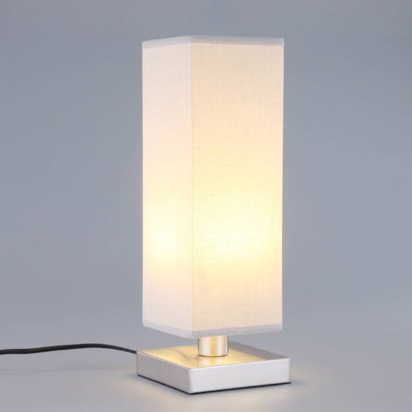 Lindby Tischlampe Julina (Modern) in Alu aus Textil (1 flammig, E14) - Tischleuchte Schreibtischlampe Nachttischlampe Schlafzimmerleuchte