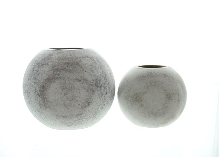 FRANK FLECHTWAREN | Dekovase White, 2er Set, MDF, 14 x 8 x 13 cm, 18,5 x 10 x 17 cm