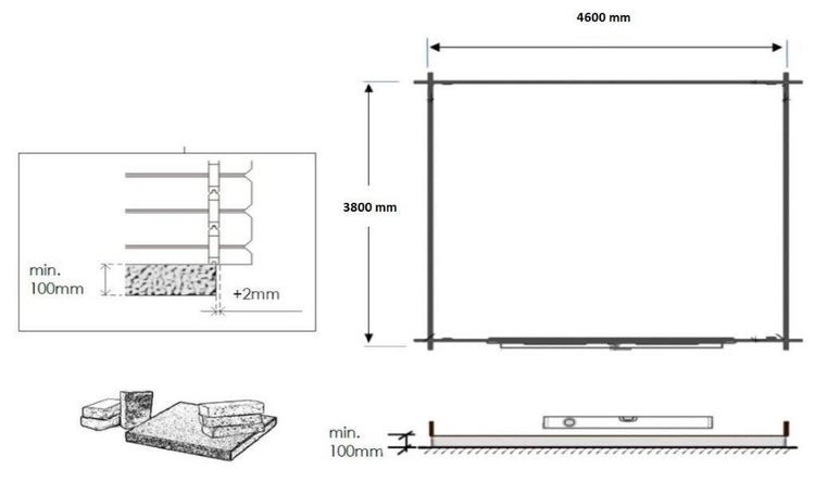 Gartenhaus, Gerätehaus 19,20m2 - 4,80x4m - 40mm