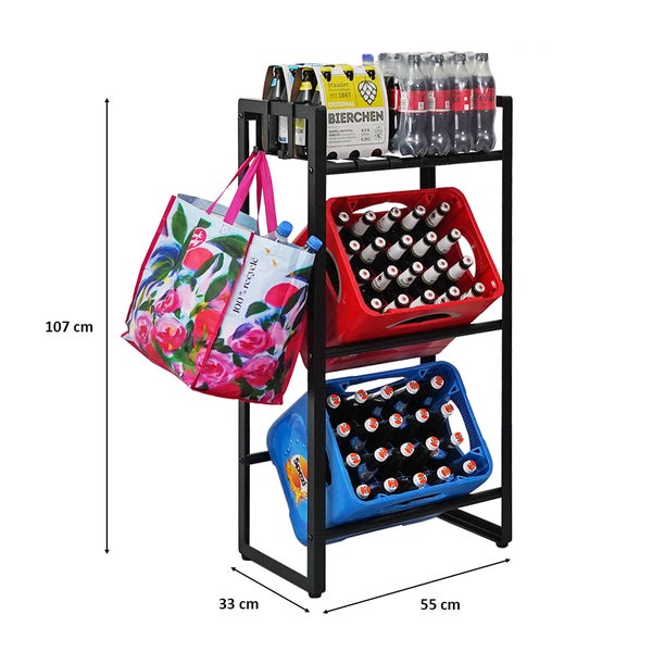 Illustration einer Pergola mit den Maßen 3000 mm x 3000 mm und einer Höhe von 2400 mm.