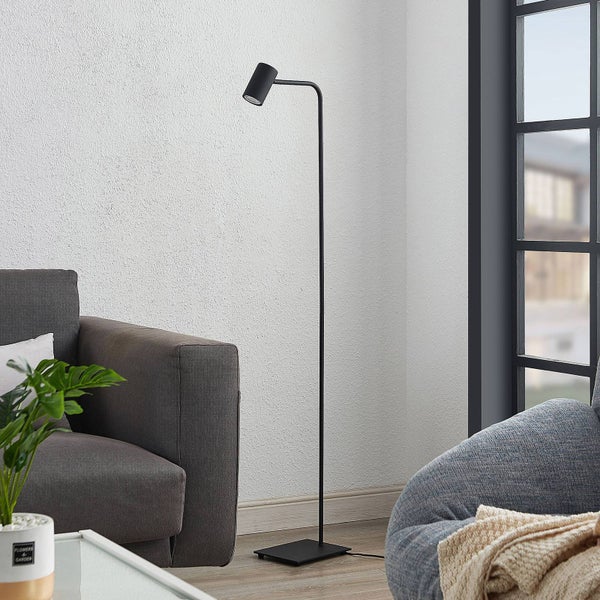Lindby Stehlampe Sanad (Modern) in Schwarz aus Metall (1 flammig, GU10) - Stehleuchte Standleuchte Floor Lamp Wohnzimmerlampe Wohnzimmerleuchte