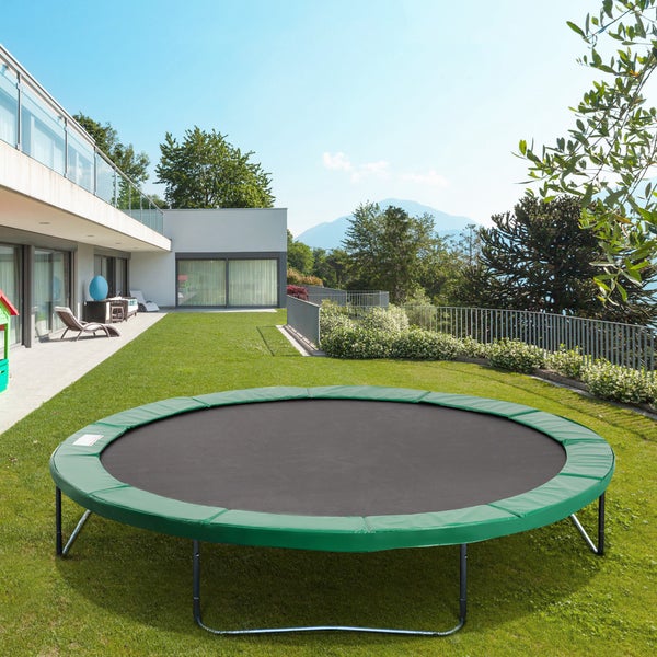 HOMCOM Trampolin Randabdeckung Sicherheitsnetz 8ft 10ft 12ft 15ft (Randabdeckung: Ø 366cm-Grün)