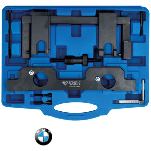 Brilliant Tools Werkzeugsatz zur Motorinstandsetzung in blauem Koffer