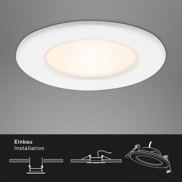 LED Einbauleuchte, Ø 11,5 cm, 6 W, Weiß, Briloner Leuchten
