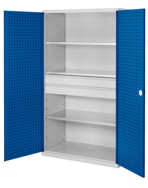 Kappes ®RasterPlan Großvolumenschränke 1950x1130x590mm Lochplattentüren Modell 3 enzianblau