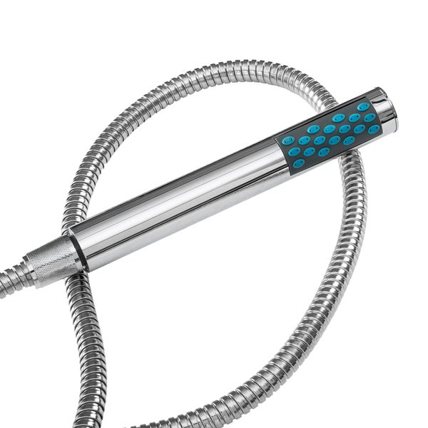 Duschpaneel tectake  Antikalktechnik aus Aluminium silber