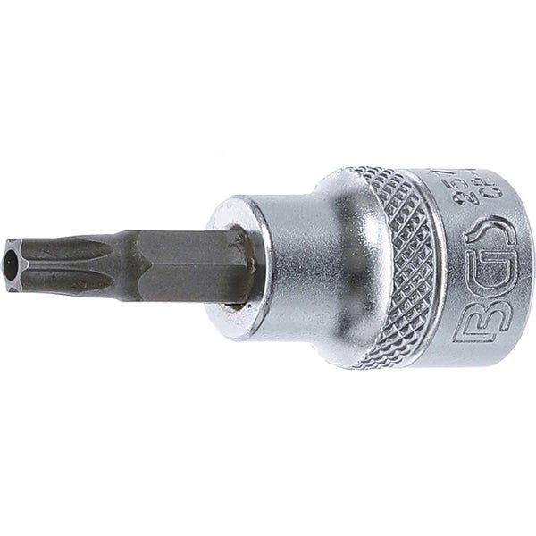 BGS Bit-Einsatz Antrieb Innenvierkant 10 mm (3/8) T-Profil (für Torx) mit Bohrung T30 - 2574
