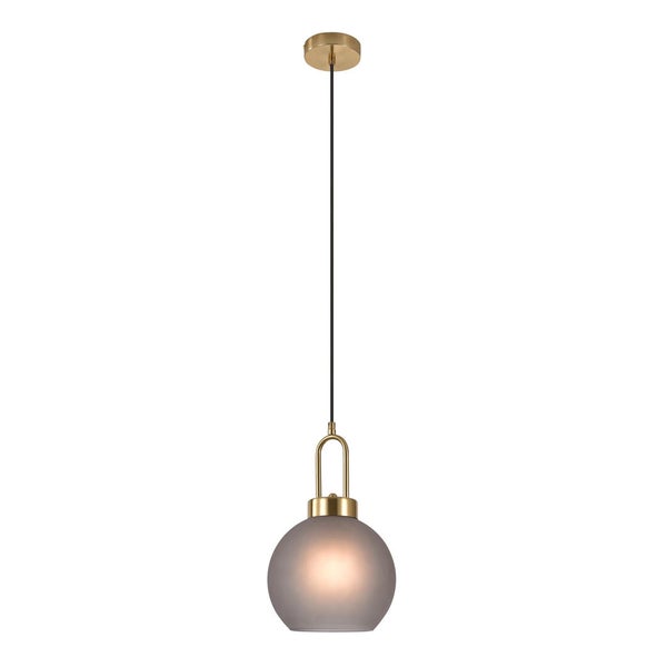 Luton Lampe Pendelleuchte Ø25cm rauchfarbenen Glas. 25 X 25 X 33 cm