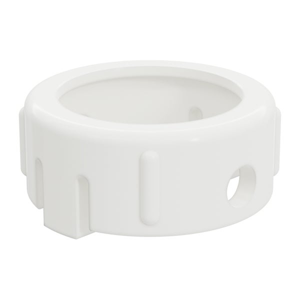 Weiße Kunststoff-Montagerosette für Sanitärarmaturen