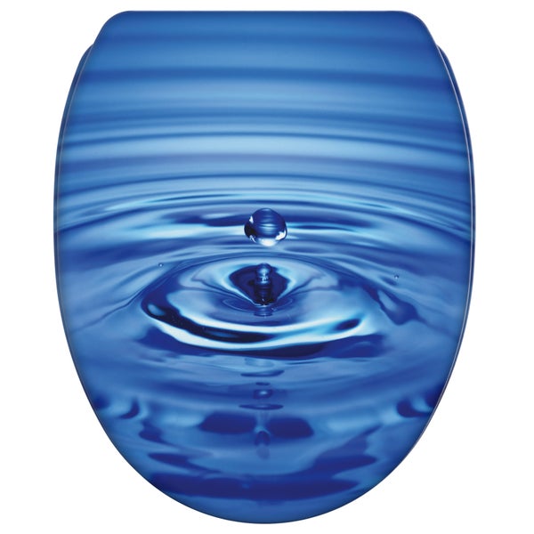 Toilettensitz mit Wassertropfen Motiv