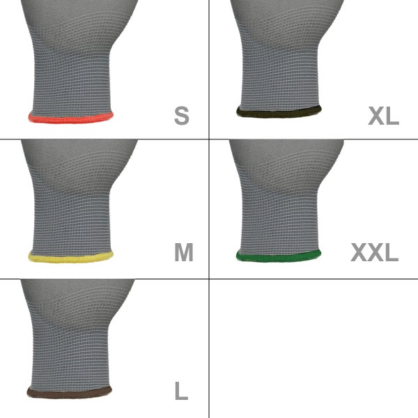 ECD Germany 24 Paar Arbeitshandschuhe mit PU-Beschichtung, Größe 8-M, Grau, atmungsaktiv, rutschfest, robust, Mechanikerhandschuhe Montagehandschuhe Schutzhandschuhe Gartenhandschuhe Handschuhe