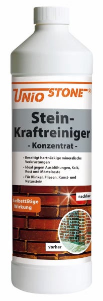Unio Stone Stein-Kraftreiniger Konzentrat für Klinker, Fliesen, Kunststein und Naturstein.