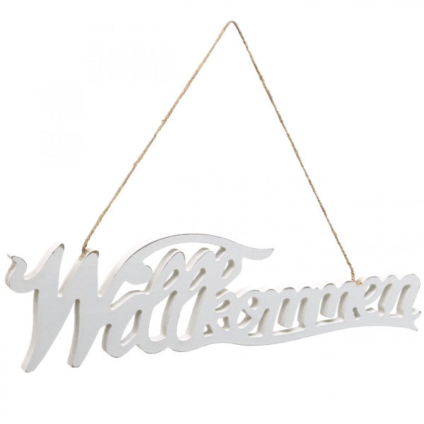 Dekoratives Willkommensschild aus Holz zum Aufhängen