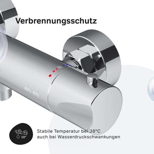 Datenblatt einer runden LED Deckenleuchte mit technischen Spezifikationen zu Maßen, Lichtfarbe und Sensorfunktion sowie Montagehinweisen.