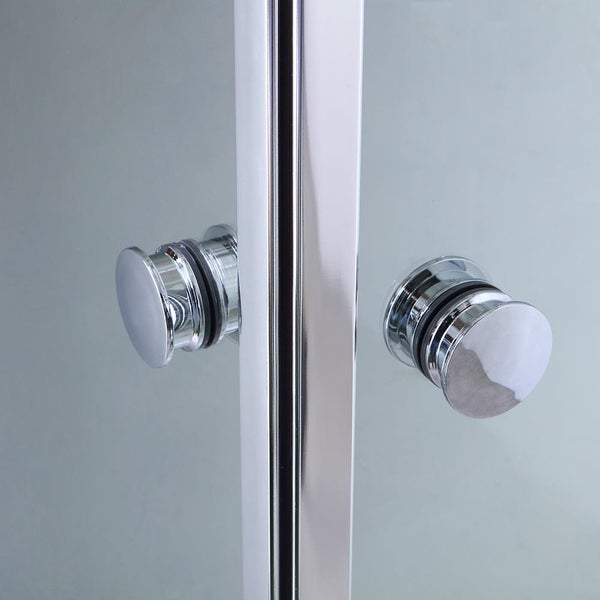 Eckdusche 70x90 cm mit Drehtüren, Chrom teilgerahmt | Cristal