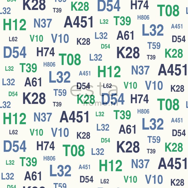 Muster mit Buchstaben und Zahlen