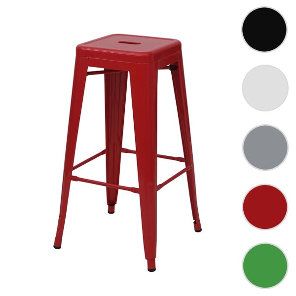 Metall Barhocker mit quadratischer Sitzfläche