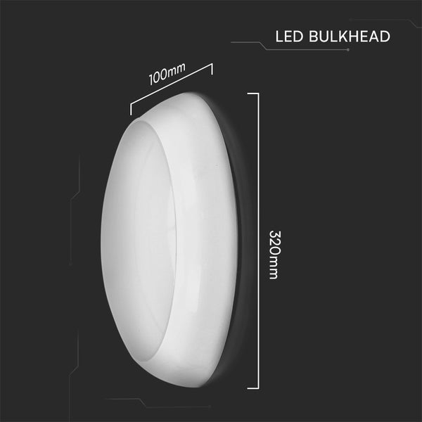 LED-Wandleuchte mit den Maßen 320 mm x 100 mm